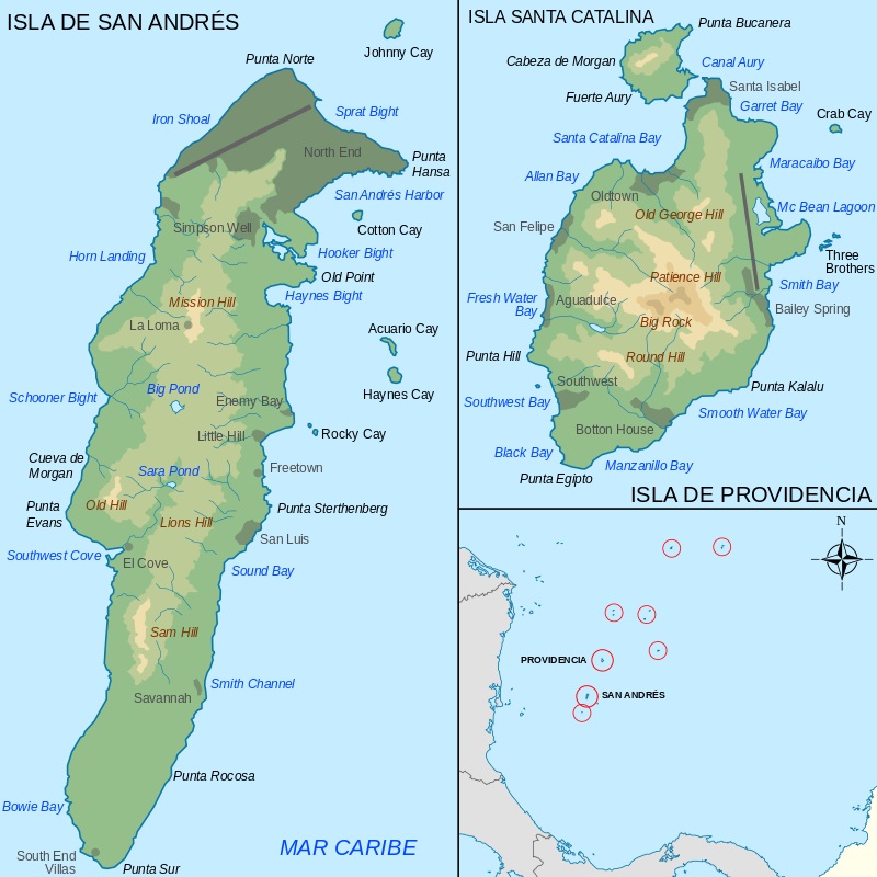 Maps San Andrés Providencia