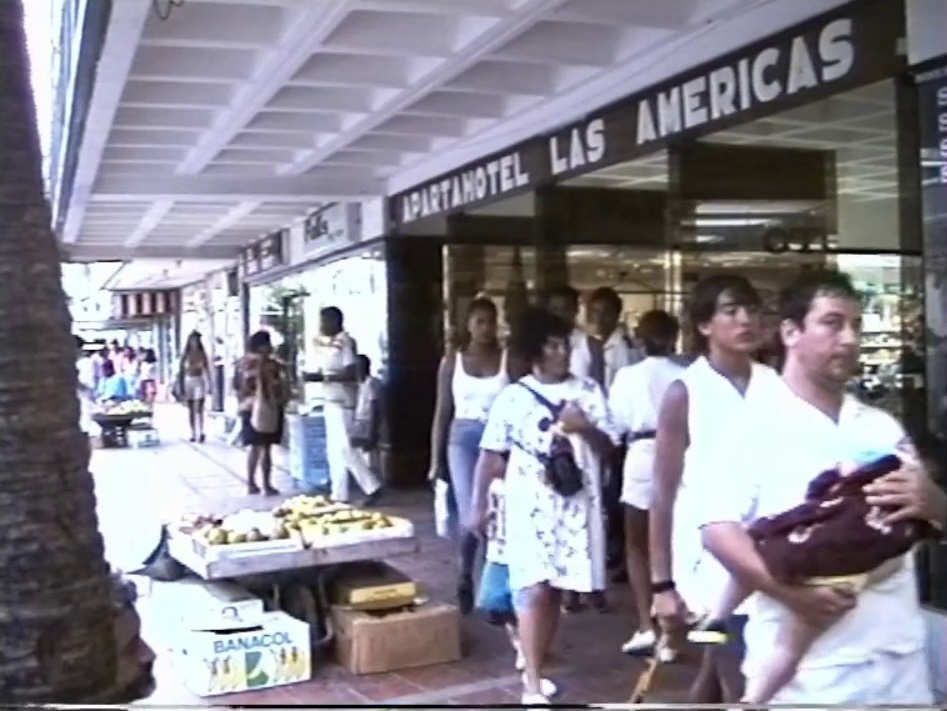A typical street in North End, downtown, San Andrés with duty free goods mainly selling to Colombian tourists to take back to their homes in the Mainland.